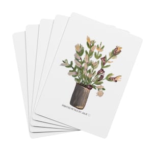 Iris bloemen pokerspeelkaarten set, game-avond essentials, uniek cadeau voor pokerliefhebbers, bloemen ontwerpkaarten, woondecoratie