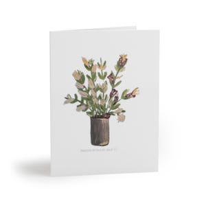 Juego de tarjetas de felicitación florales / Iris / Hermosas tarjetas de arte botánico para agradecimientos, cumpleaños, aniversarios, bodas y cualquier ocasión.