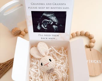 Grandparents Pregnancy Announcement Box – Sonogram Reveal Gift
