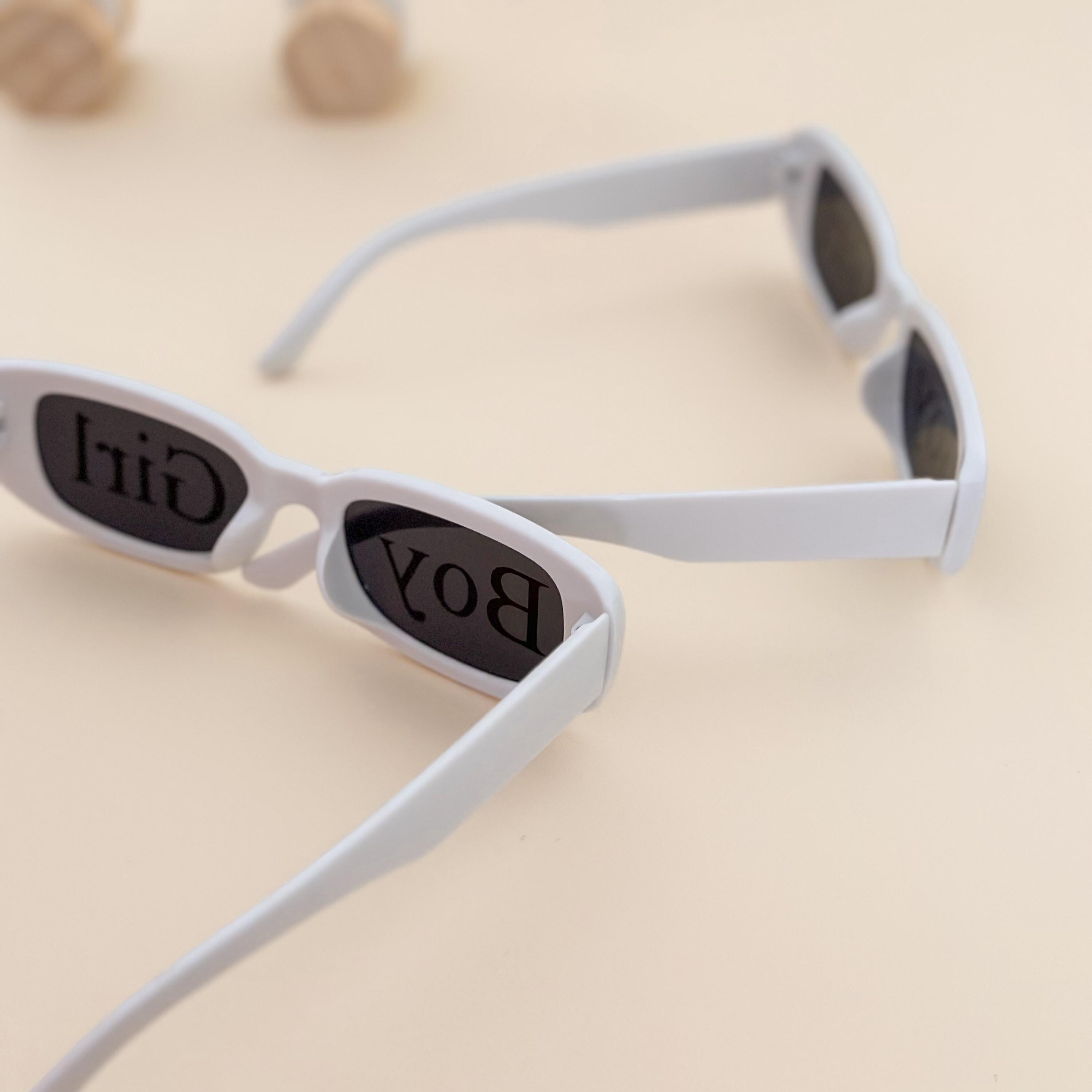 ?Bebe Elegant White Sunglasses with CASE Personalised Flower Girl Sunglasses – White Floral Kids  main image 2
