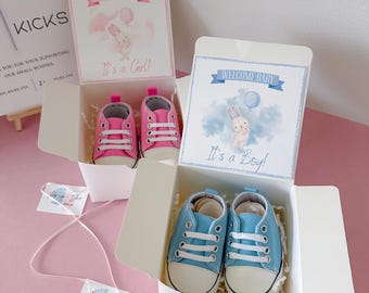 Gender Reveal Baby Shoe Gift Box: "It's a Boy"/"It's a Girl" Keepsake,  Gender Reveal Surprise, Baby Shower Gift for Parents, Boy or Girl