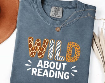 Camiseta "Loco por la lectura", camiseta "Animal de libro" para profesores, camiseta "Maestros de libros infantiles", regalo para profesores de lectura, camiseta "Literatura bibliotecaria"