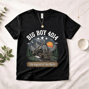 Big Boy 4014 Steam Engine Shirt, Vintage Locomotive Train Tee, Railroad History T-Shirt, Train Enthusiast Gift, Railway Fan Apparel