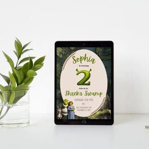 Shrek Swamp Theme Digital Invitation | Shrek Birthday theme| Easy to Edit | Printable | Canva Invitation