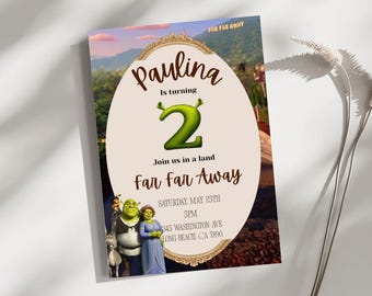 Shrek Theme Party Invitation Template | Printable | Easy to Edit & Download | Canva Invitation