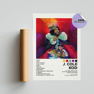 J. Cole Poster / KOD Poster / Album Cover Poster, Poster Stampa Wall Art, Poster Personalizzato, Arredamento Casa, The Off-Season, Dreamville, J Cole, KOD