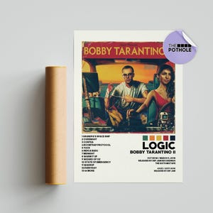 Poster Logic / Poster Boby Tarantino 2, Poster Tracklist, Poster Copertina Album, Stampa Arte Murale, Poster Personalizzato, Boby Tarantino, Logic