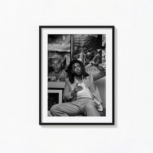 J. Cole Posters / J. Cole Poster da parete in bianco e nero, poster musicale, decorazioni per la casa, stampe fotografiche, poster Forest Hills Drive 2014, BAM243