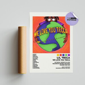 Lil Tecca Poster | We Love You Tecca Poster, Tracklist Album Cover Poster / Album Cover Poster Print Wandkunst, Lil Tecca, We Love You Tecca