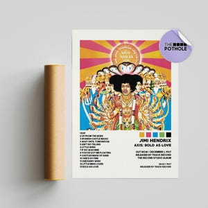 Pósters de Jimi Hendrix / Póster de Axis: Bold as Love / Póster de portada de álbum, Impresión de póster, Póster personalizado, Decoración del hogar, Jimi Hendrix