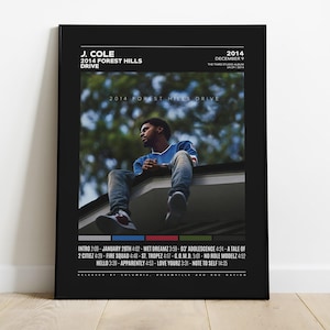 J. Cole / Forest Hills Drive 2014 / Poster di copertina dell'album, stampa di poster da parete, poster personalizzato, arredamento per la casa, solo per te, Dreamville