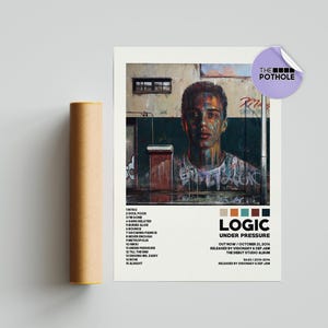 Poster Logic / Poster Under Pressure, Poster Tracklist, Poster Copertina Album, Stampa Arte Murale, Poster Personalizzato, College Park, Logic