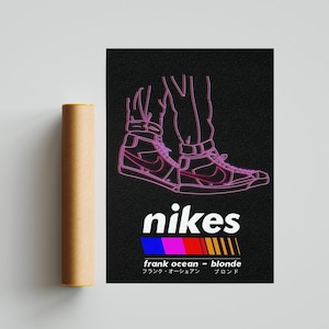 Frank Ocean Posters / Blonde Poster / Frank Ocean Nikes Poster / Blonde Tracklist / Album Cover Poster Poster Print Wall Art, Individuelles Poster