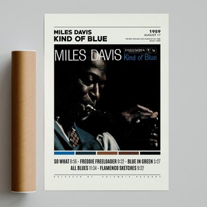 Poster di Miles Davis / Poster di Kind of Blue / Miles Davis, Kind of Blue, Poster di copertina dell'album, Stampa di poster da parete, Poster personalizzato, Decorazione per la casa