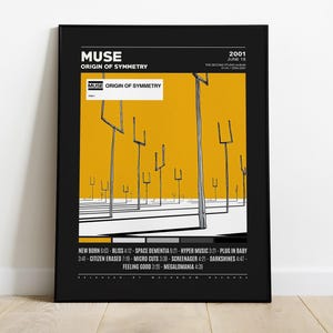 Pôsteres Muse / Pôster da Origem da Simetria / Muse, pôster de capa de álbum, pôster impresso, arte de parede, pôster personalizado, decoração de casa, Origem da Simetria