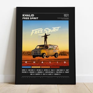 Khalid Poster / Free Spirit Poster / American Teen, Album Cover Poster Poster Print Wall Art, Custom Poster, Home Decor, Khalid, Free Spirit