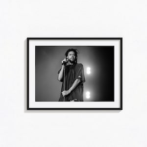 Poster di J. Cole / J. Cole, stampe artistiche in bianco e nero, poster musicali, decorazioni per la casa, stampe fotografiche, poster di Forest Hills Drive 2014, BAM240