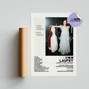 Poster Laufey / Poster A Night At The Symphony / Laufey / Poster copertina album, stampa arte murale, poster personalizzato, arredamento per la casa