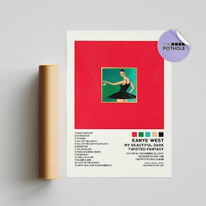Kanye West Poster / My Beautiful Dark Twisted Fantasy / Album Cover Poster Poster Druck Wandkunst, individuelles Poster, Wohnkultur