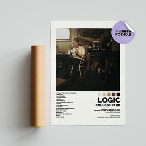 Poster Logic / Poster College Park, Poster Tracklist, Poster Copertina Album, Stampa Arte Murale, Poster Personalizzato, College Park, Logic
