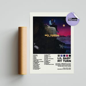 Baby Poster | My Turn Poster | Lil Baby, Tracklist Album Cover Poster / Album Cover Poster Print Wall Art, Lil Baby, My Turn