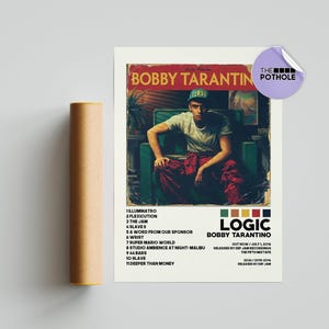 Poster Logic / Poster Boby Tarantino, Poster Tracklist, Poster Copertina Album, Stampa Arte Murale, Poster Personalizzato, Boby Tarantino, Logic