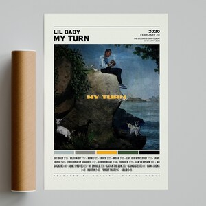 Baby Poster | My Turn Poster | Lil Baby, Tracklist Album Cover Poster / Album Cover Poster Print Wall Art, Lil Baby, My Turn
