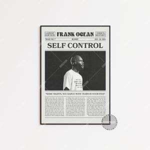 Frank Ocean Retro Zeitungsdruck, Selbstkontrolle Poster, Selbstkontrolle Kunstdruck, Frank Ocean Poster, Blondes Poster, , LC3 LESS189
