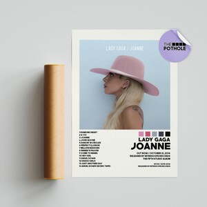 Pôsteres de Lady Gaga / pôster de Joanne, pôster de capa de álbum, arte de parede impressa, pôster personalizado, decoração de casa, Lady Gaga, Fame Monster, Chromatica