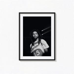Poster di J. Cole / J. Cole, stampe artistiche in bianco e nero, poster musicali, decorazioni per la casa, stampe fotografiche, poster di Forest Hills Drive 2014, BAM245