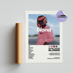 Frank Ocean Poster / Blonde Tracklist/Album Cover Poster Plakat Druck Wandkunst, Individuelles Poster, Innendekor