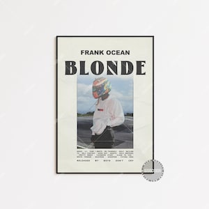 Frank Ocean Poster / Blonde Tracklist / Album Cover Poster Poster Druck Wandkunst, Benutzerdefiniertes Poster , , V2 LESS181