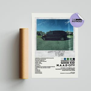 Kendrick Lamar / Kendrick Lamar Posters / Good Kid, M.A.A.d City Poster / Album Cover Poster / Tracklist Poster