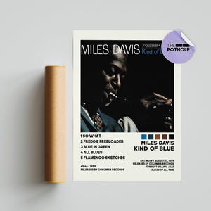 Poster di Miles Davis / Poster di Kind of Blue / Miles Davis, Kind of Blue, Poster di copertina dell'album, Stampa di poster da parete, Poster personalizzato, Decorazione per la casa