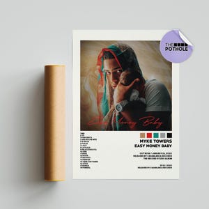 Myke Towers Posters / Easy Cash Baby Poster / Myke Towers Baby Poster / Album Cover Poster / Tracklist Poster, Personalisiertes Poster