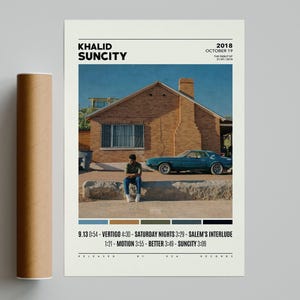 Khalid Poster / Suncity Poster / American Teen / Album Cover Poster Poster Print Wall Art, Custom Poster, Home Decor, Khalid, Suncity