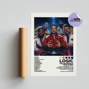 Poster Logic / Poster The Incredible True Story, Poster Tracklist, Poster copertina album, Stampa artistica da parete, Poster personalizzato, College Park, Logic