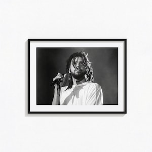Poster di J. Cole / J. Cole, stampe artistiche in bianco e nero, poster musicali, decorazioni per la casa, stampe fotografiche, poster di Forest Hills Drive 2014, BAM239