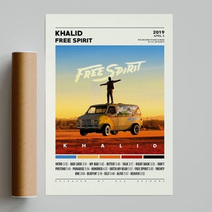 Khalid Poster / Free Spirit Poster / American Teen, Album Cover Poster Poster Print Wall Art, Custom Poster, Home Decor, Khalid, Free Spirit