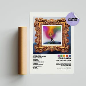Poster di Jon Bellion, Poster della copertina dell'album The Definition, Stampa artistica da parete, Poster personalizzato, Arredamento per la casa, Jon Bellion, The Definition