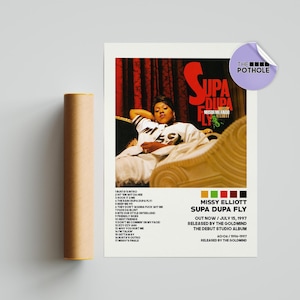 Poster di Missy Elliott / Poster di Supa Dupa Fly, Poster di copertina dell'album, Stampa di poster Arte murale, Poster personalizzato, Arredamento per la casa, Missy Elliott