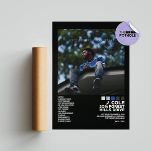 J. Cole / 2014 Forest Hills Drive / Poster copertina album, stampa poster arte murale, poster personalizzato, arredamento per la casa, 4 Your Eyez Only, Dreamville, BLCK