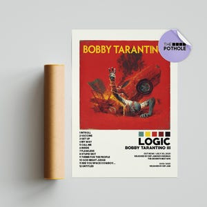 Poster Logic / Poster Boby Tarantino 3, Poster Tracklist, Poster Copertina Album, Stampa Arte Murale, Poster Personalizzato, Boby Tarantino, Logic