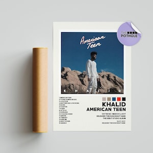 Khalid Poster / American Teen / Album Cover Poster Poster Print Wall Art, Custom Poster, Home Decor