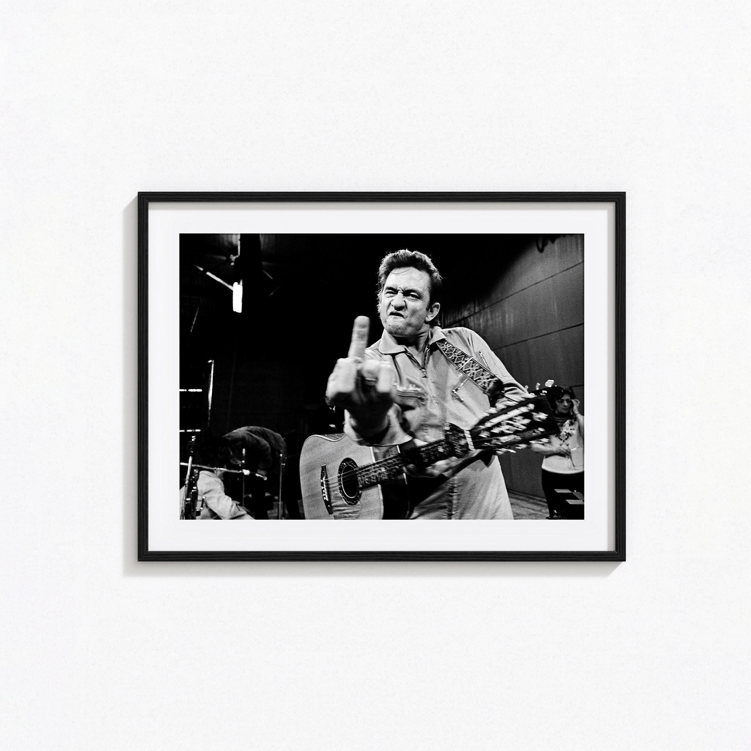 Johnny Cash Posters / Johnny Cash Black and White Wall Art, Album Cover Poster, Home Decor, Photography Prints, BAM212