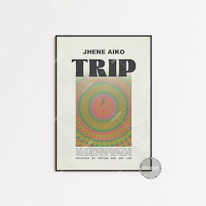 Jhene Aiko Poster / Jhene Aiko Trip Poster / Jhene Aiko / Trip / Album Cover Poster Poster / Poster Druck Wandkunst, Individuelles Poster, LESS248