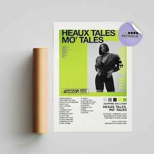 Jasmine Sullivan Poster | Heaux Tales, Mo' Tales Poster, Jazmine Sullivan, Tracklist Album Cover Poster / Album Cover Poster Print Wall Art