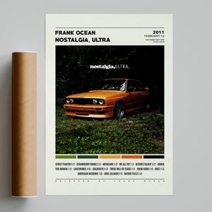 Frank Ocean Posters / Nostalgie Ultra Poster / Nostalgie Ultra Tracklist / Album Cover Poster, Poster Print Wandkunst, Blonde Poster