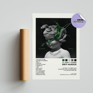 Pôster de Lil Baby e Gunna | Pôster de Drip Harder | Lil Baby, pôster de capa de álbum com lista de faixas / pôster de capa de álbum com arte de parede, Lil Baby, Gunna