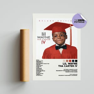 Poster di Lil Wayne / Poster di Tha Carter IV / Poster della copertina dell'album / Stampa di poster da parete / Poster personalizzato / Arredamento per la casa, Lil Wayne, Tha Carter IV